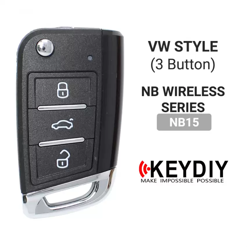 KEYDIY Universal Wireless Flip Remote Key VW Type 3 Buttons NB15 - CR-KDY-NB15  p-2
