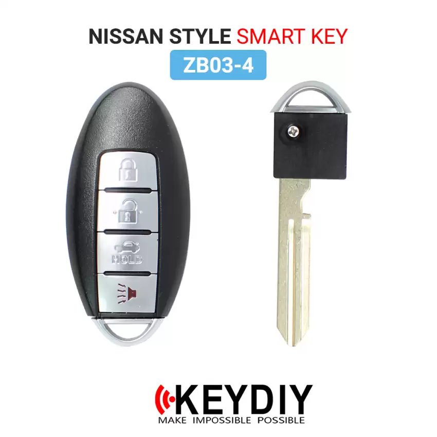 KEYDIY KD Smart Remote Key Nissan Style ZB03-4 4 Buttons With Panic for KD900 Plus KD-X2 KD mini remote maker 