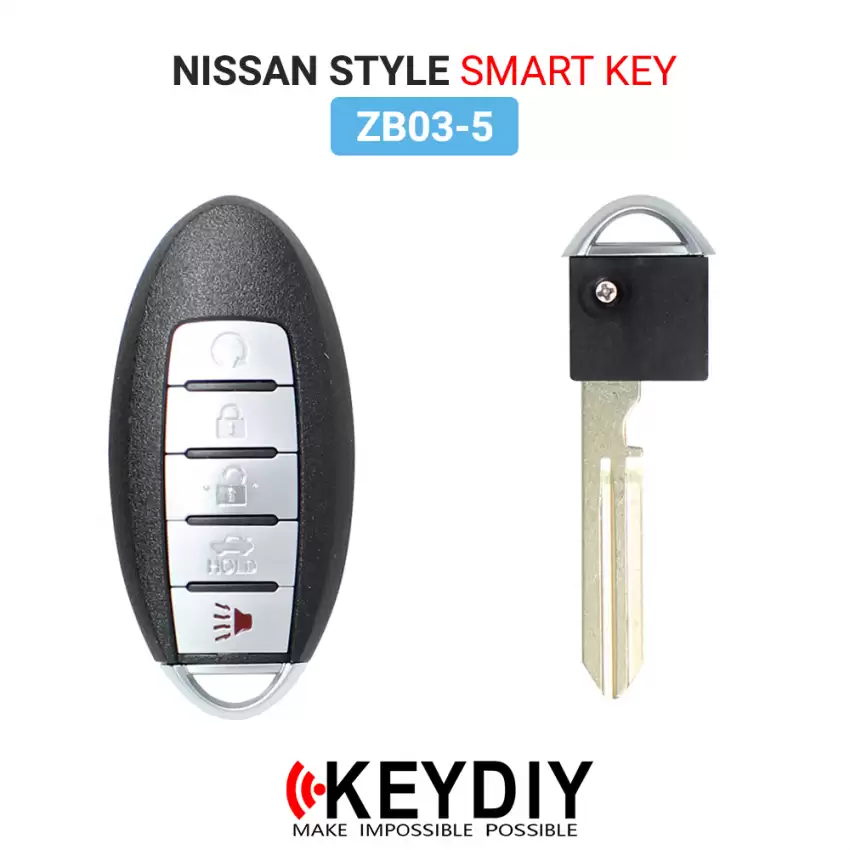 KEYDIY KD Smart Remote Key Nissan Style ZB03-5 5 Buttons With Start Button for KD900 Plus KD-X2 KD mini remote maker 