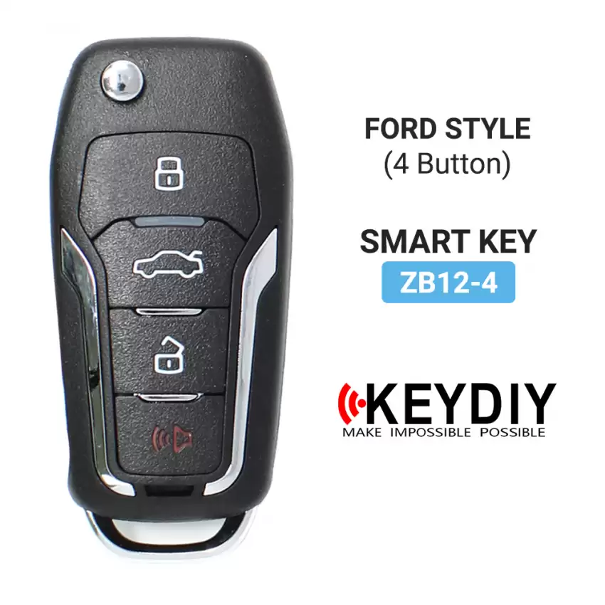 KEYDIY Universal Smart Proximity Remote Key Ford Style 4 Button ZB12-4 - CR-KDY-ZB12-4  p-2
