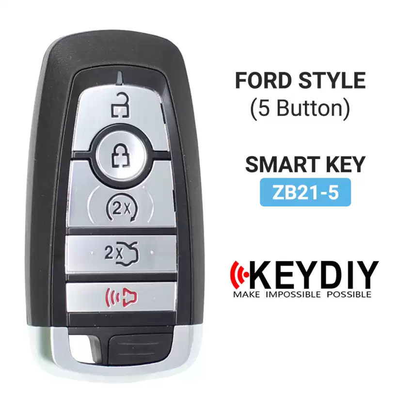 KEYDIY Universal Smart Proximity Remote Key Ford Style 5 Buttons ZB21-5 - CR-KDY-ZB21-5  p-4