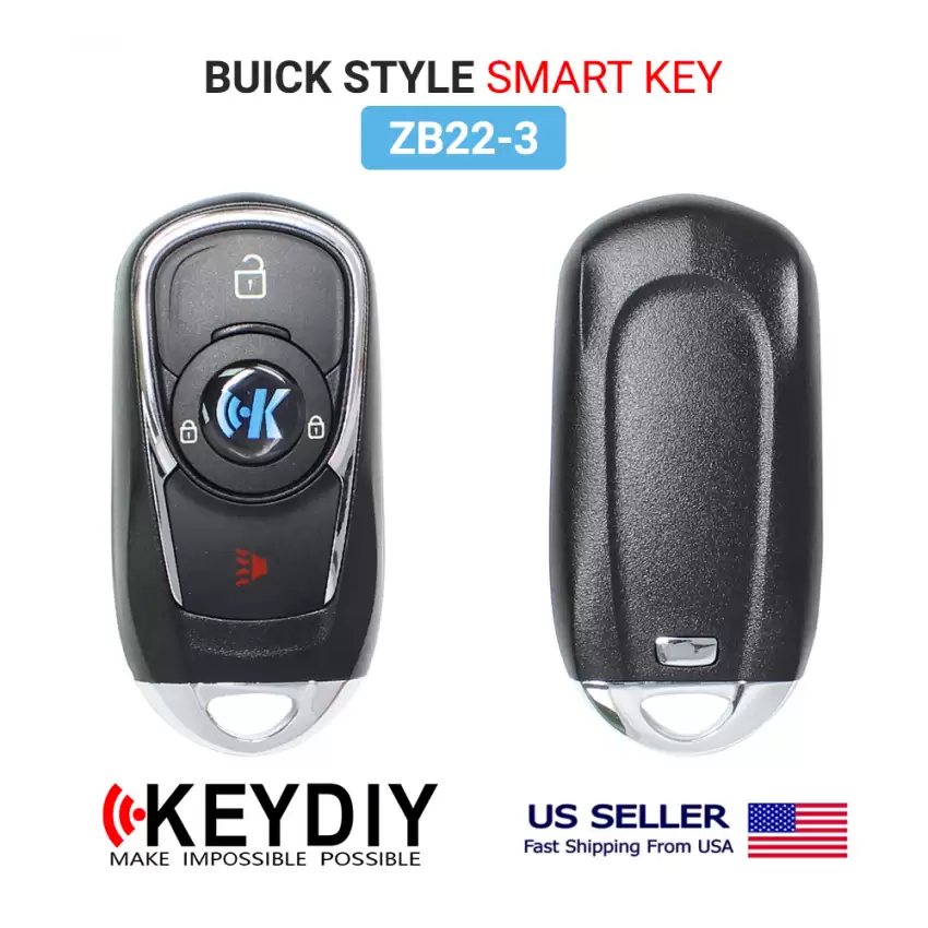 KEYDIY Universal Smart Proximity Remote Key Buick Style 3 Button ZB22-3 - CR-KDY-ZB22-3  p-2