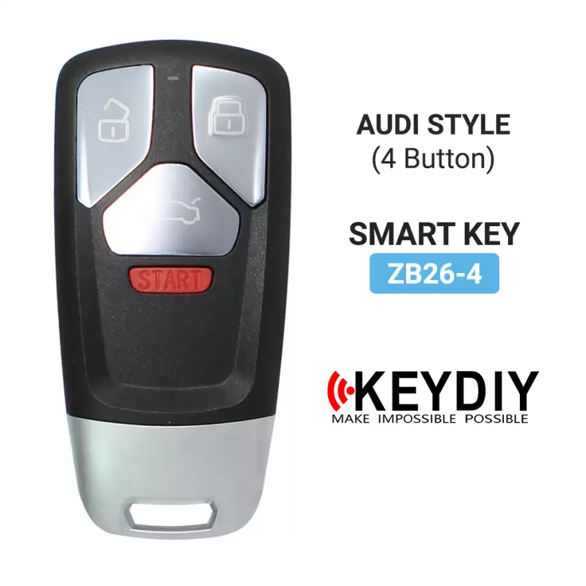 KEYDIY Universal Smart Proximity Remote Key Audi Style 4 Buttons ZB26-4 - CR-KDY-ZB26-4  p-2