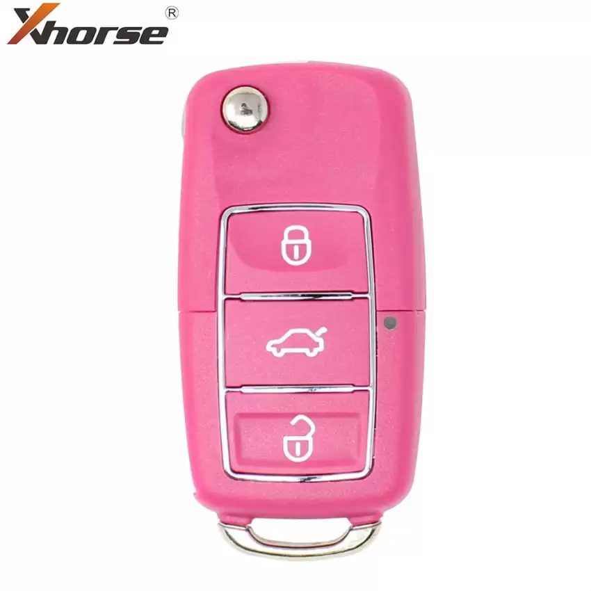 Xhorse Wire Flip Remote Key B5 Style 3 Buttons Pink Color XKB502EN