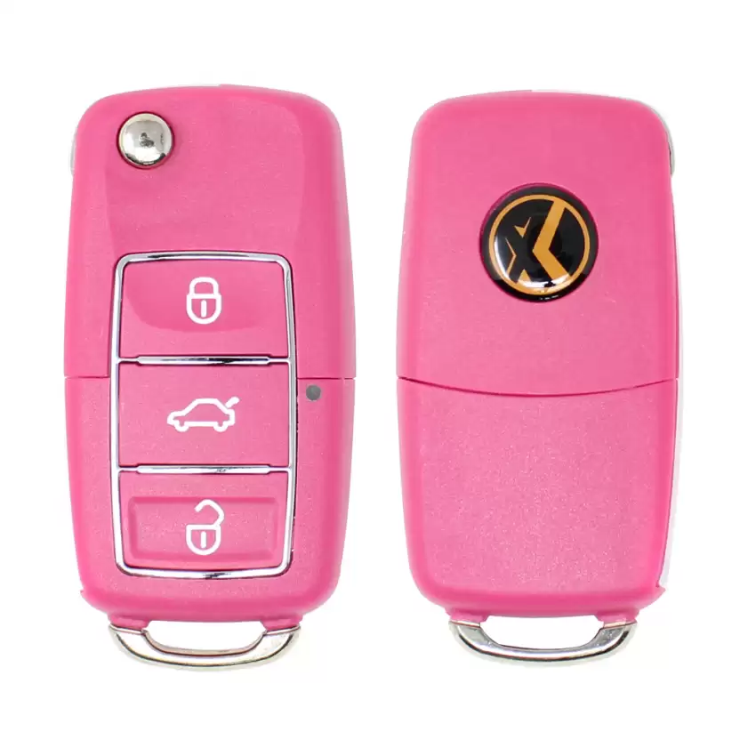 Xhorse Wire Flip Remote Key B5 Style 3 Buttons Pink Color XKB502EN - CR-XHS-XKB502EN  p-2
