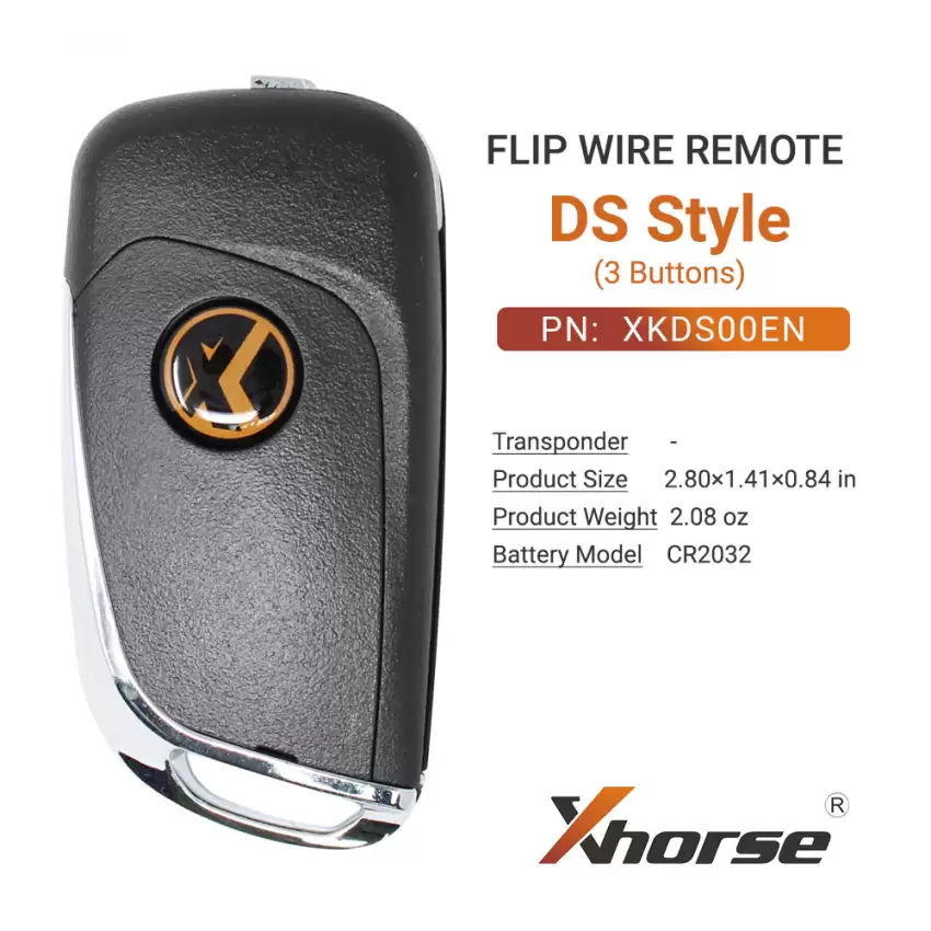 Xhorse Universal Wire Flip Remote DS Style Flip Key 3B XKDS00EN