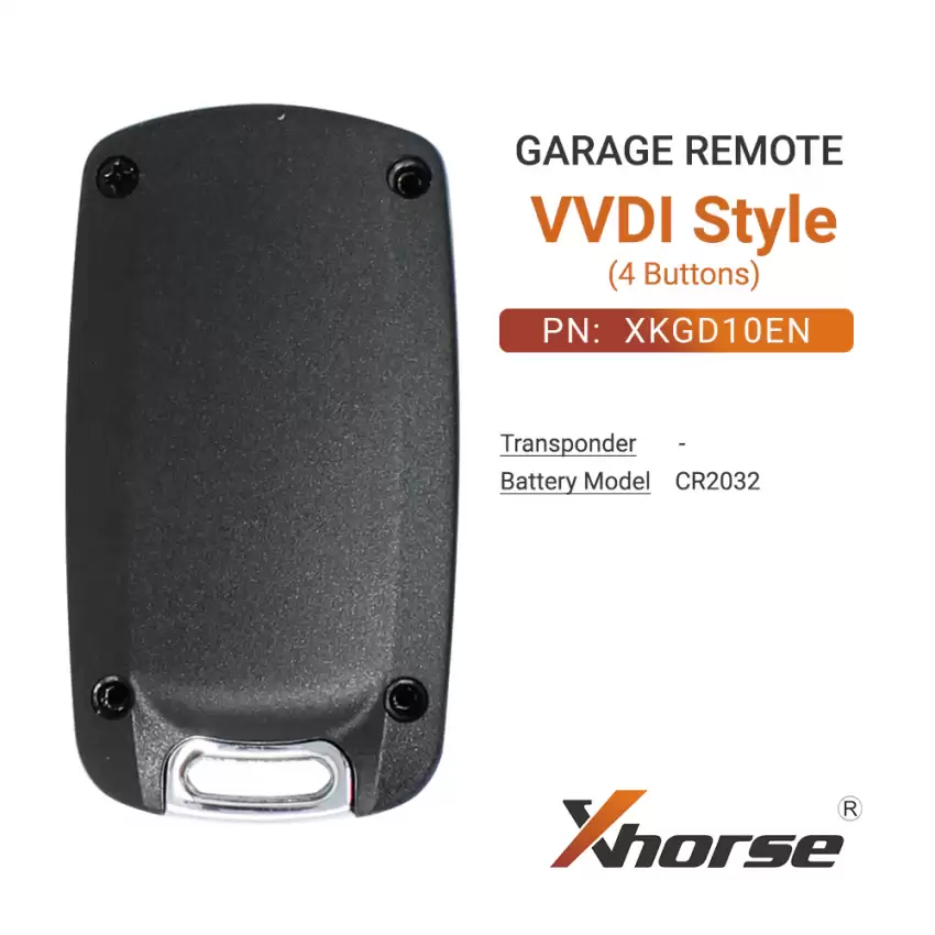 Xhorse VVDI Garage Remote Key 4 Buttons XKGD10EN - CR-XHS-XKGD10EN  p-4