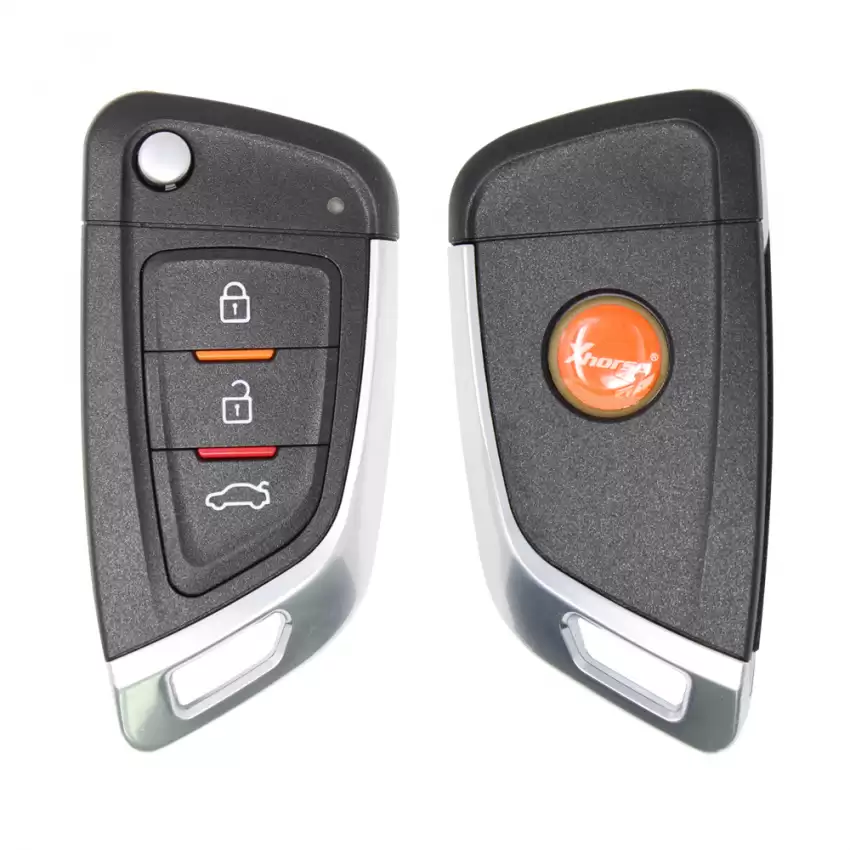 Xhorse Wire Universal Flip Remote Key Knife Style 3 Buttons with Trunk Button for VVDI Key Tool XKKF02EN