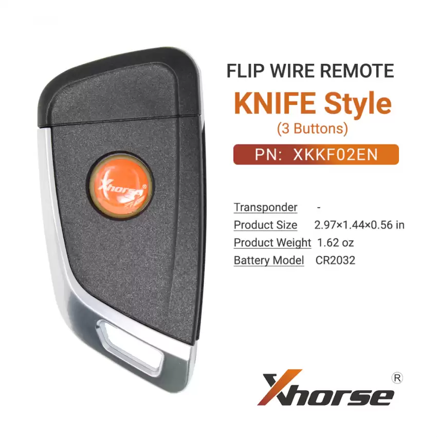 Xhorse Wire Flip Remote Key Knife Style 3 Buttons  XKKF02EN - CR-XHS-XKKF02EN  p-3