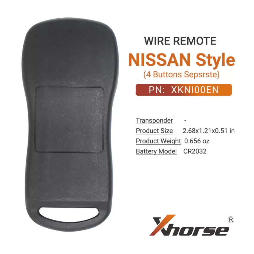 Xhorse Wire Remote Nissan Style Separate 4 Buttons XKNI00EN - CR-XHS-XKNI00EN  p-4
