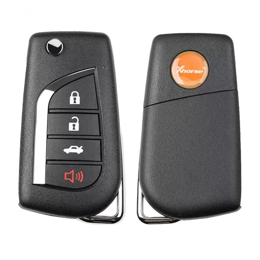 Xhorse Universal Wired Flip Remote Key 4 Button Toyota Type Key XKTO10EN