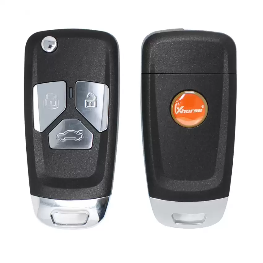 Xhorse Wireless Universal Flip Remote Key 3 Buttons Audi Style with Trunk Button for VVDI Key Tool XNAU01EN 