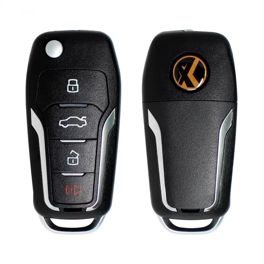 Xhorse Wireless Flip Universal Remote Key Ford Style Condor Unmovable Key ring 4 Buttons for VVDI Key Tool XNFO01EN 