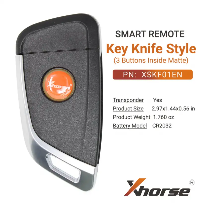 Xhorse Smart Remote Key Knife Style Keyblank Inside Matte 3 Buttons XSKF01EN - CR-XHS-XSKF01EN  p-4