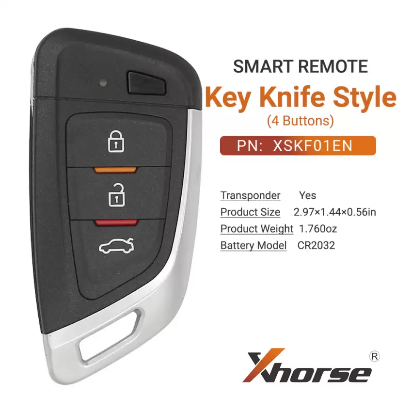 Xhorse Smart Remote Key Knife Style Keyblank Inside Matte 3 Buttons XSKF01EN - CR-XHS-XSKF01EN  p-2