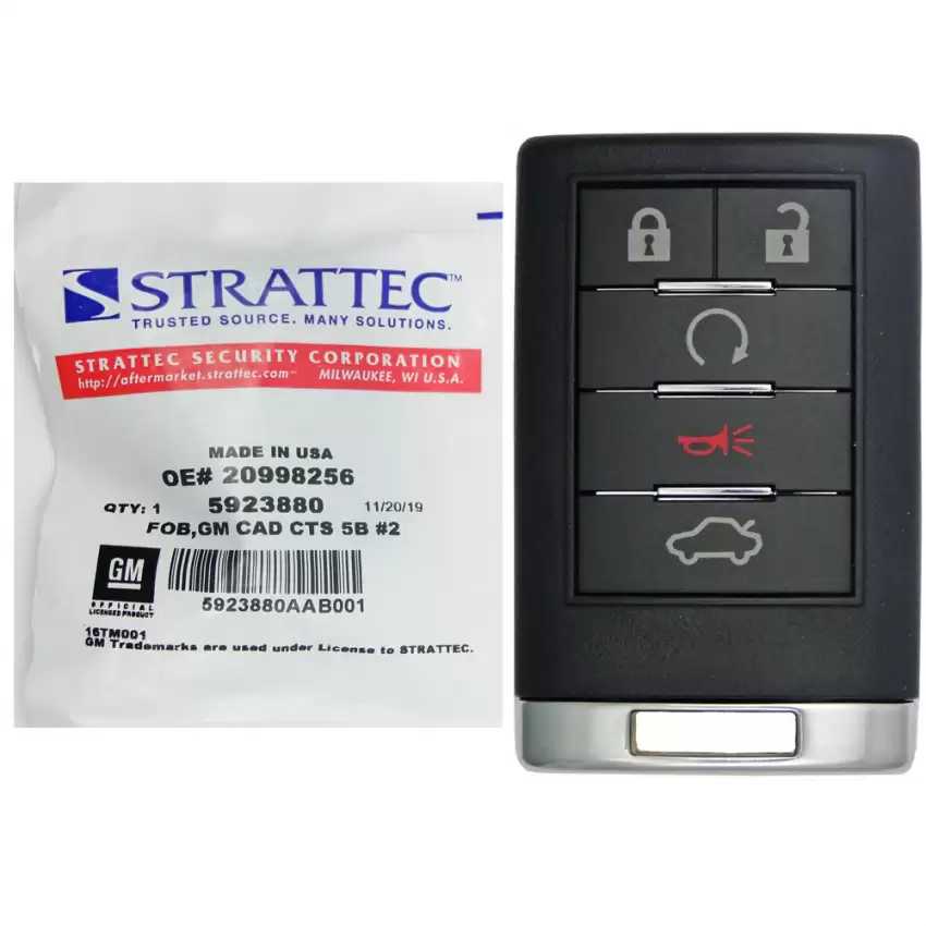 Strattec 5923880 Keyless Entry Remote for Cadillac Driver 2 5B