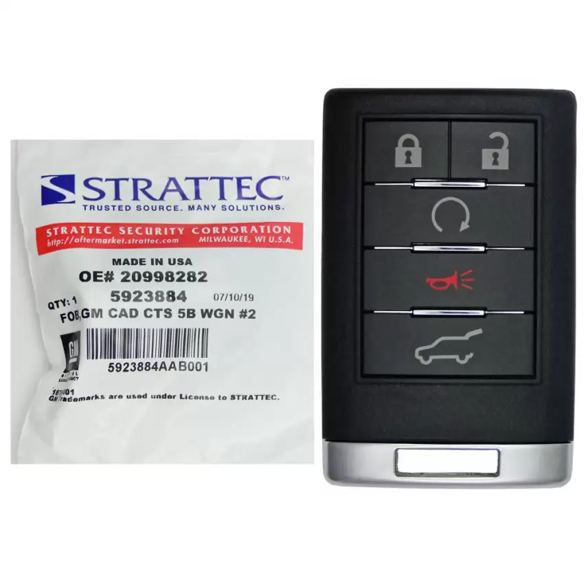 Strattec 5923884 Keyless Entry Key for Cadillac CTS Wagon  Driver 2