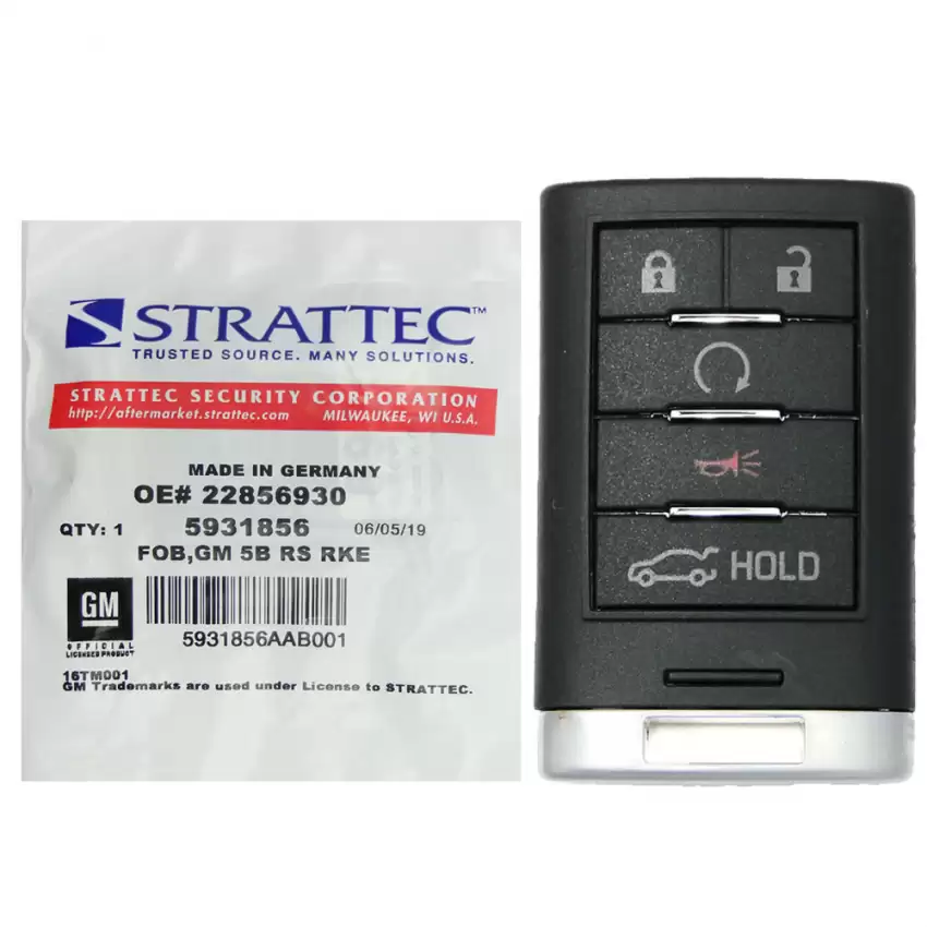Smart Remote Key Strattec 5931856 for 2013-2015 Cadillac ATS ELR XTS