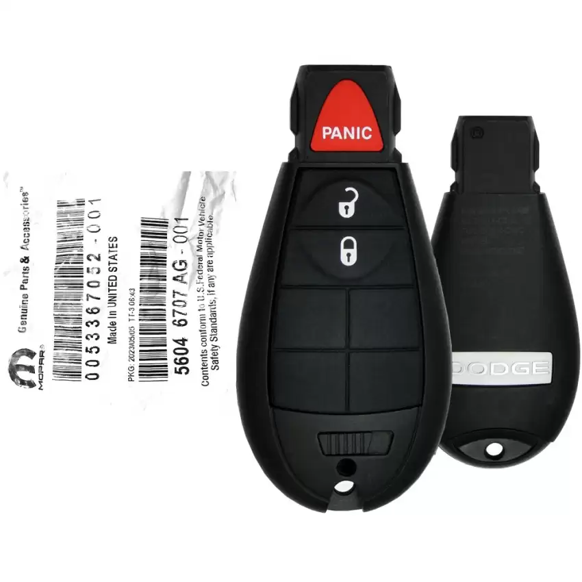 2010-2020 Dodge Smart Fobik Remote Key 56046707AG IYZ-C01C