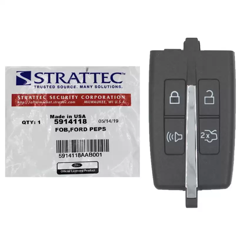 2010-2012 Ford Taurus Strattec 5914118 Proximity Smart Key 4 Button