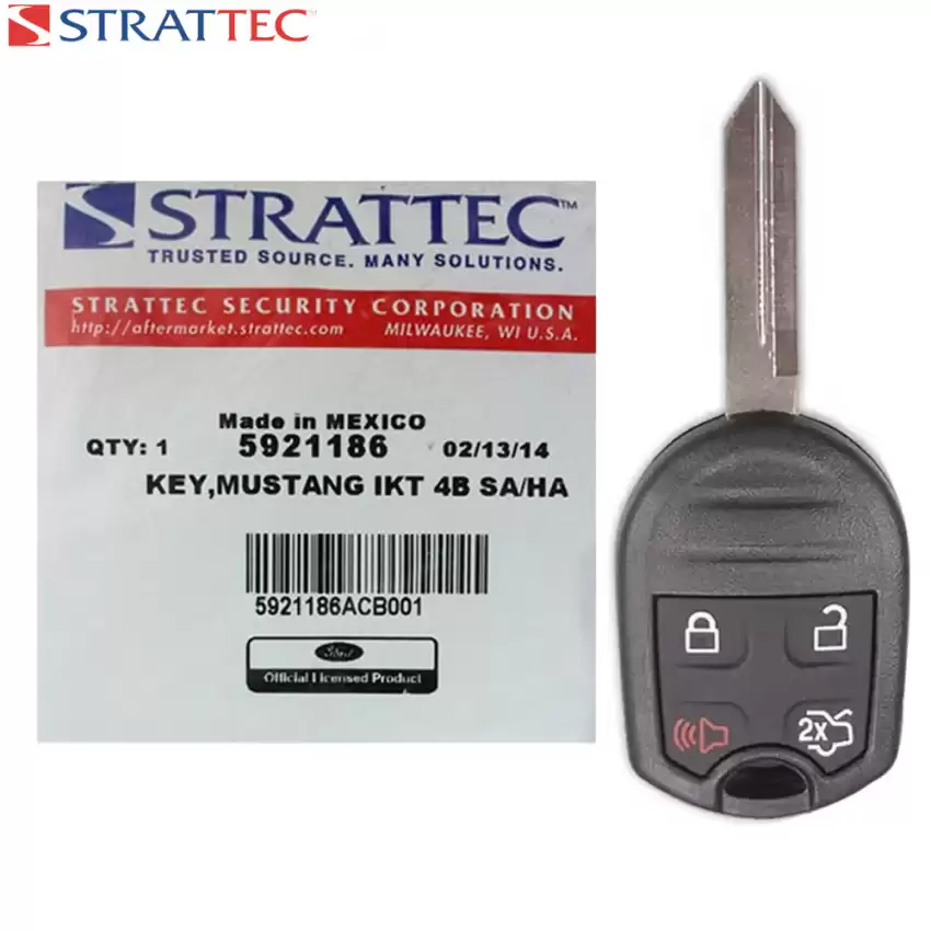 Remote Head Key Fob Strattec 5921186 for 2010-2014 Ford Mustang