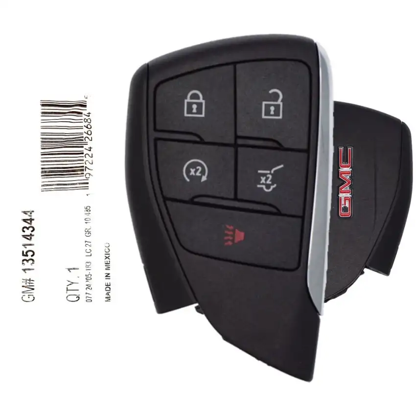 2024-2026 GMC Smart Remote Key 13514344 YGOG21TB2 5 Button