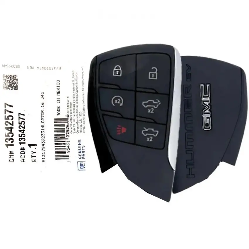 2022-2026 Hummer EV Smart Remote Key 13542577 YGOG21TB2 6 Button