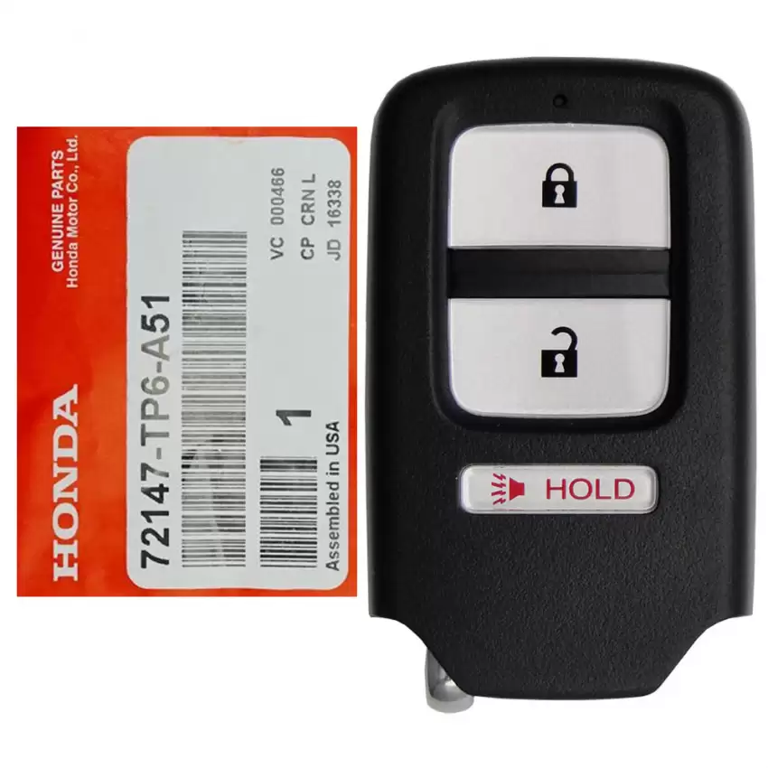 2013-2015 Honda Crosstour Proximity Remote Key 72147-TP6-A51 ACJ932HK1210A Without Memory