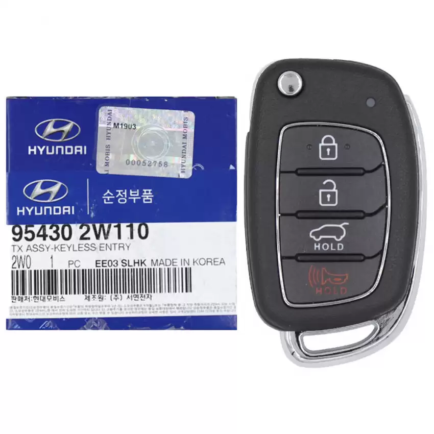2017-2019 Hyundai Santa Fe Remote Flip Key 95430-2W110 TQ8RKE4F31