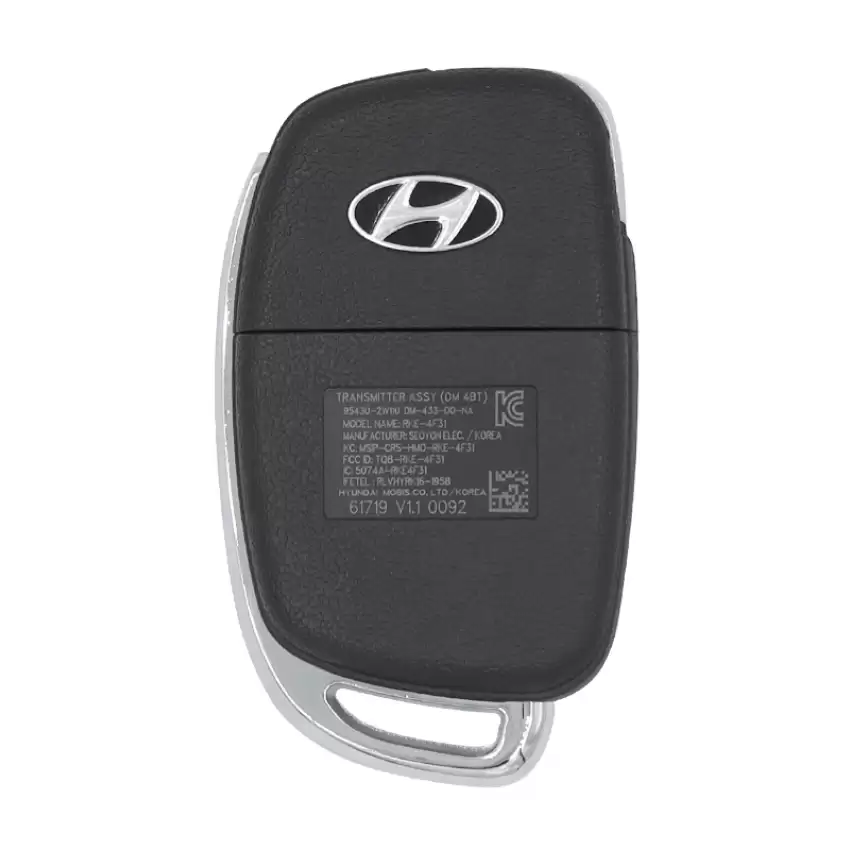 2017-19 Hyundai Santa Fe Genuine OEM Keyless Entry Remote Flip Key 954302W110 TQ8RKE4F31 Without Transponder Chip