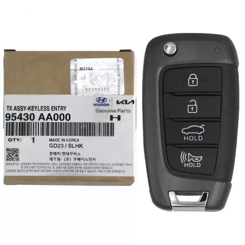 2021 Hyundai Elantra Flip Remote Key 95430-AA000 NYOMBEC4TX2004