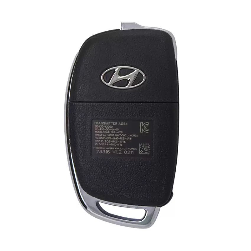 Hyundai Sonata Genuine OEM Keyless Entry Remote Flip Key 95430C1000, 95430C1010 TQ8RKE4F16 With Transponder Chip 4D-6D 