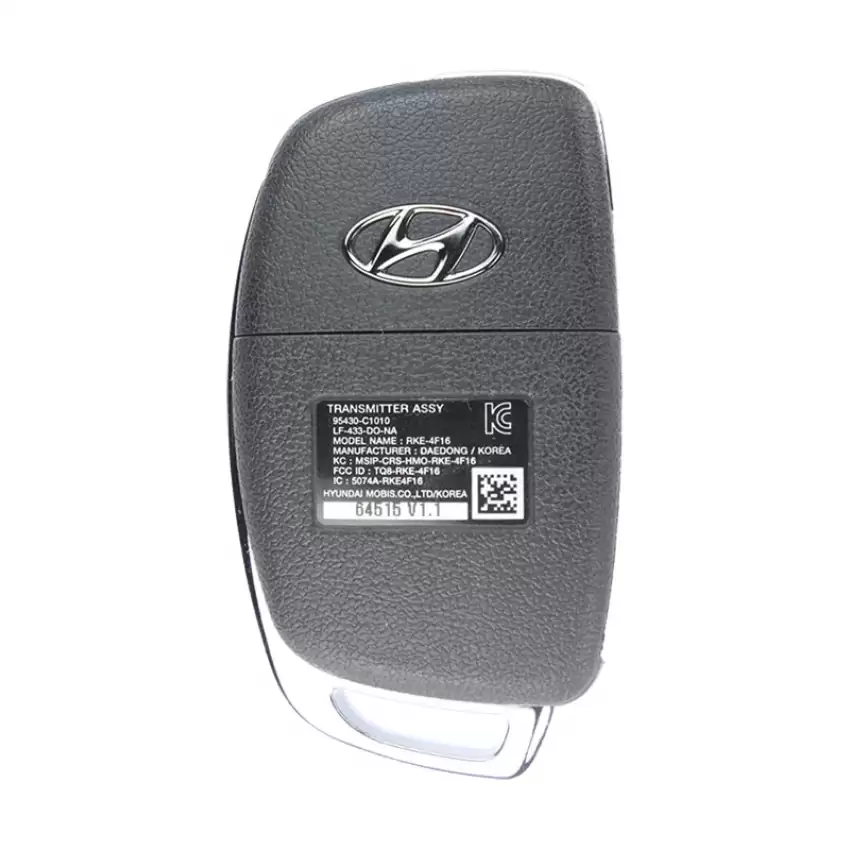 2014-17 Hyundai Sonata Genuine OEM Keyless Entry Remote Flip Key 95430C1010 TQ8RKE4F16 Without Transponder Chip 