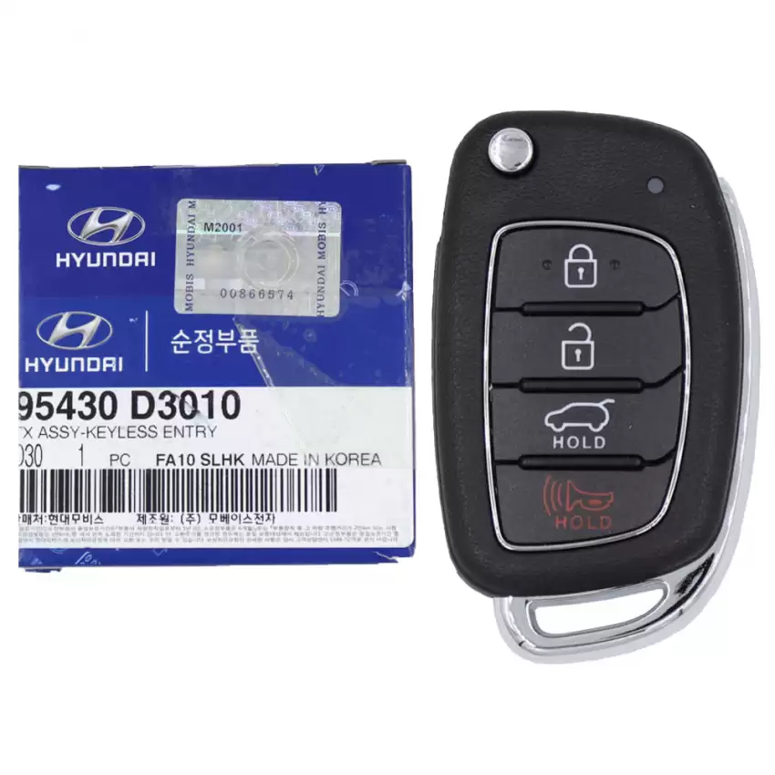 2016-2019 Hyundai Tucson Flip Remote Key 95430-D3010 TQ8-RKE-4F25