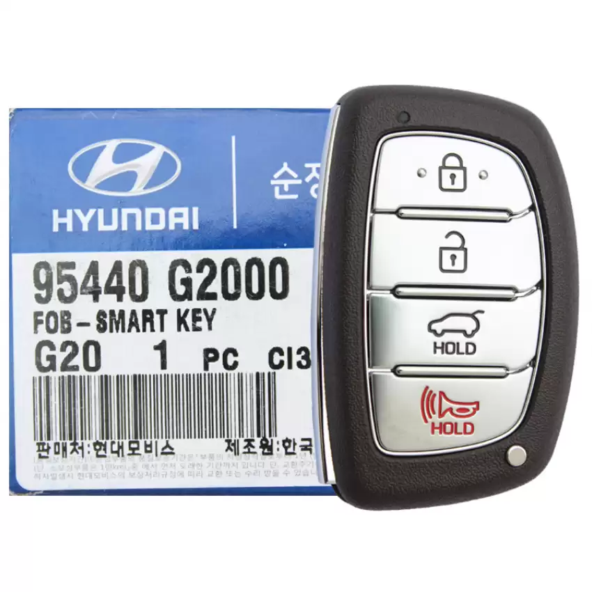 2017-2021 Hyundai Ioniq Smart Keyless Remote Key 4 Button 95440-G2000 TQ8-FOB-4F11