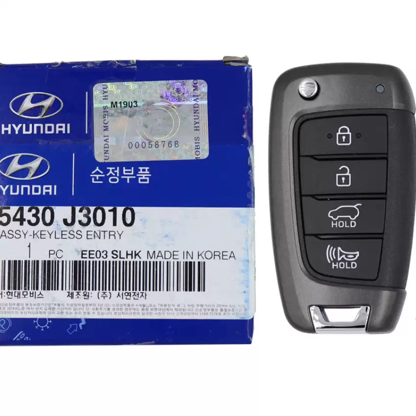 2019-2020 Hyundai Veloster Flip Remote Key 95430-J3010 SY5IGRGE04