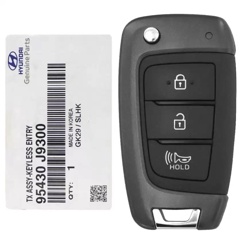 2021-2022 Hyundai Kona Flip Remote Key 95430-J9300 2AV76-NMOK-451T 3 Button