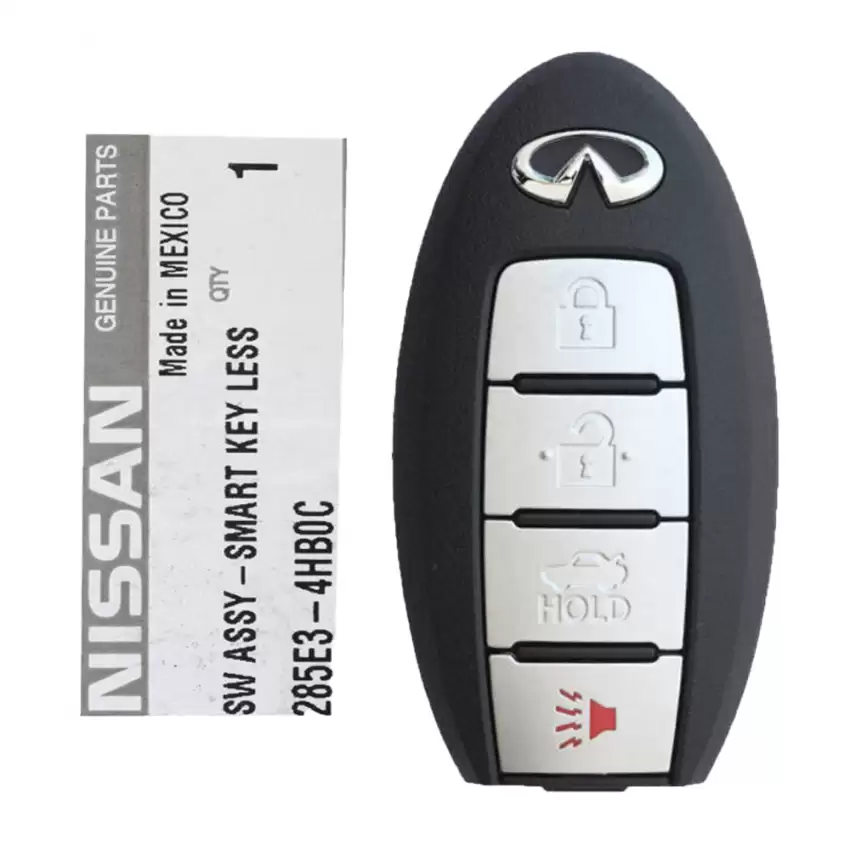 2016-2019 Infiniti Q50, Q60 Coupe Smart Keyless Remote Key 4 Button 285E3-4HB0C KR5S180144204