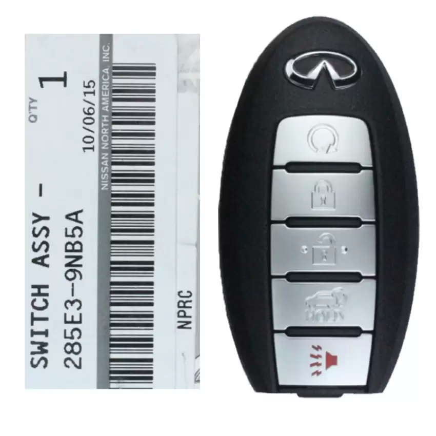 2013-2016 Infiniti JX35, QX60 Smart Keyless Remote Key 5 Button 285E3-9NB5A KR5S180144014