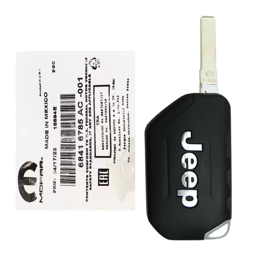 2018-2021 Jeep Wrangler Gladiator Smart Flip Key 68416785AC OHT1130261 (No Buttons)