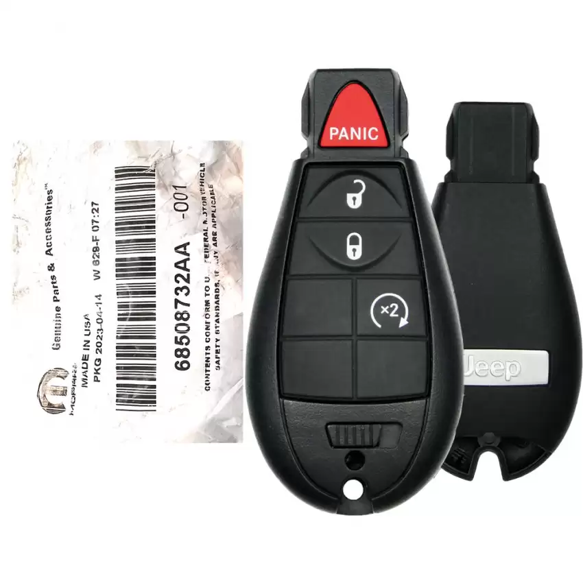 2014-2023 Jeep Cherokee Fobik Keyless Remote Key 68508732AA GQ4-53T Non Proximity