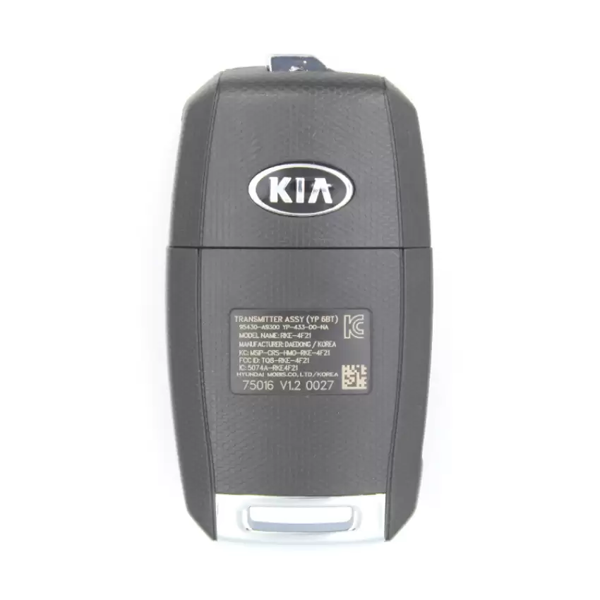 2015-2018 KIA Sedona Keyless Flip Remote Key 6 Buttons OEM Part Number 95430A9300 FCC ID TQ8RKE4F21 