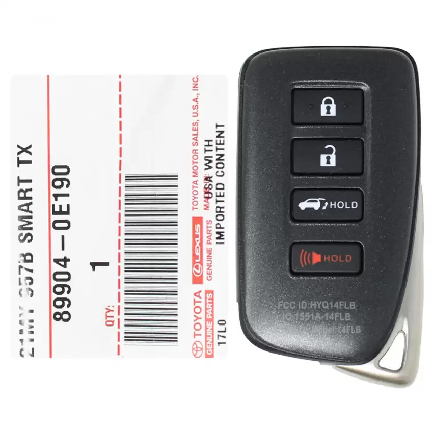 2020-2022 Lexus RX450 Hybrid Smart Proximity Remote 89904-0E190 HYQ14FLB Board 3950
