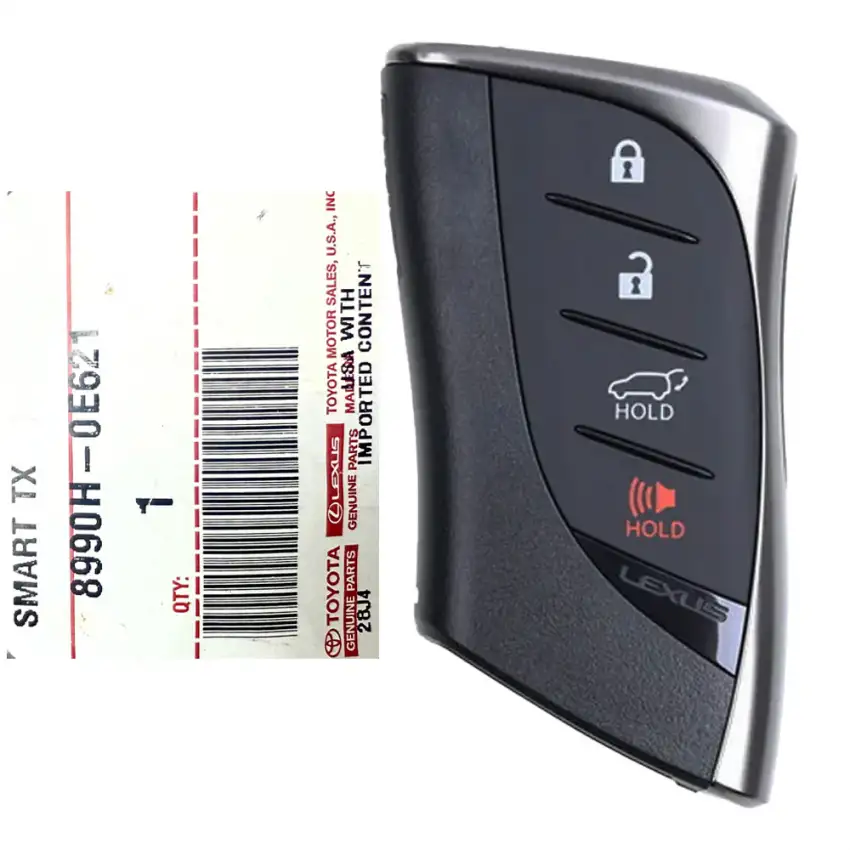 2024 Lexus NX, RX Smart Remote Key 8990H-0E621 HYQ14FLC 4 Button