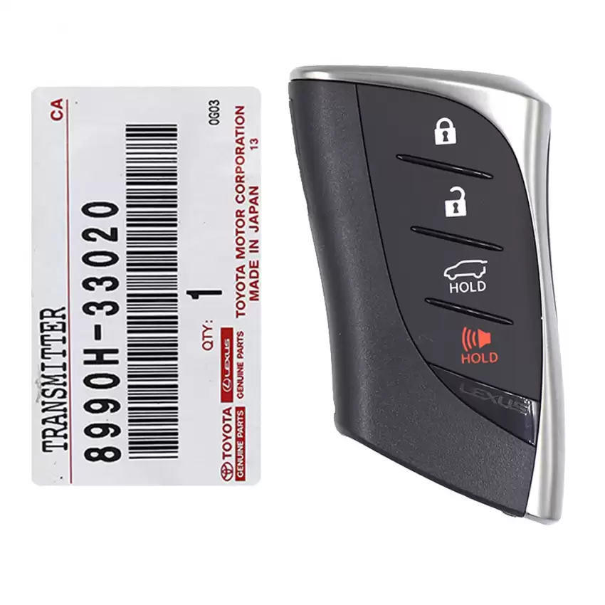 Lexus ES300 Hybrid Smart Remote Key 8990H-33020 HYQ14FBF (blue Lexus logo on the back)