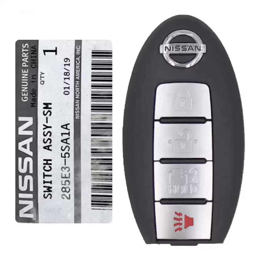 2018-2020 Nissan Leaf Smart Keyless Remote Key 4 Button 285E3-5SA1A CWTWB1G0168