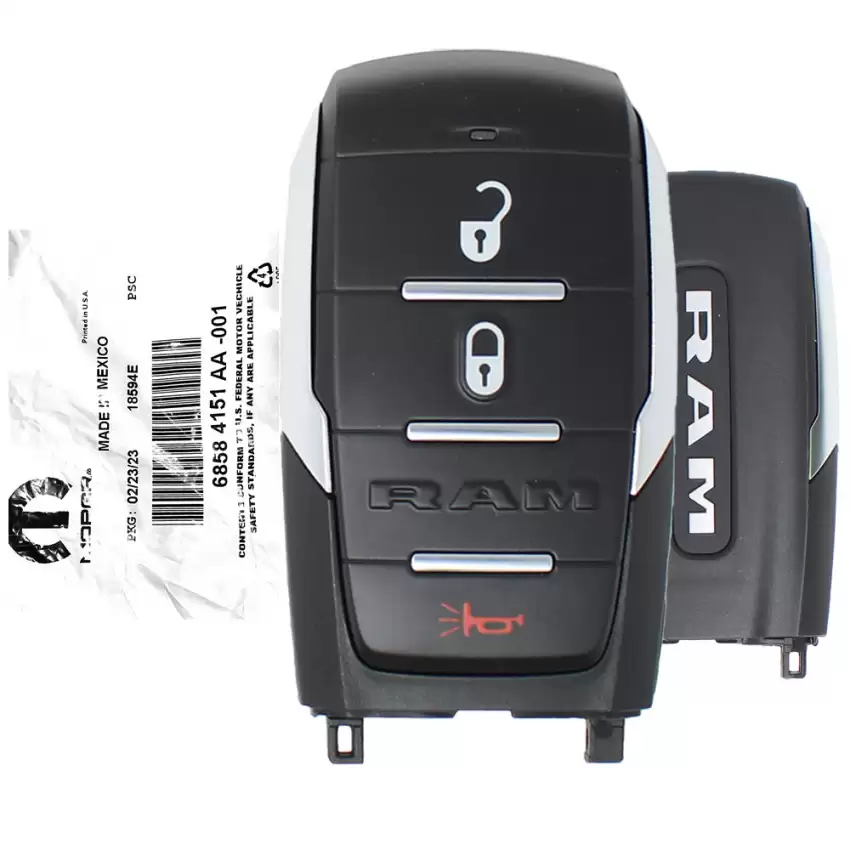 2019-2023 Dodge Ram 1500 Smart Remote Key 3 Buttons 68584151AA OHT-4882056