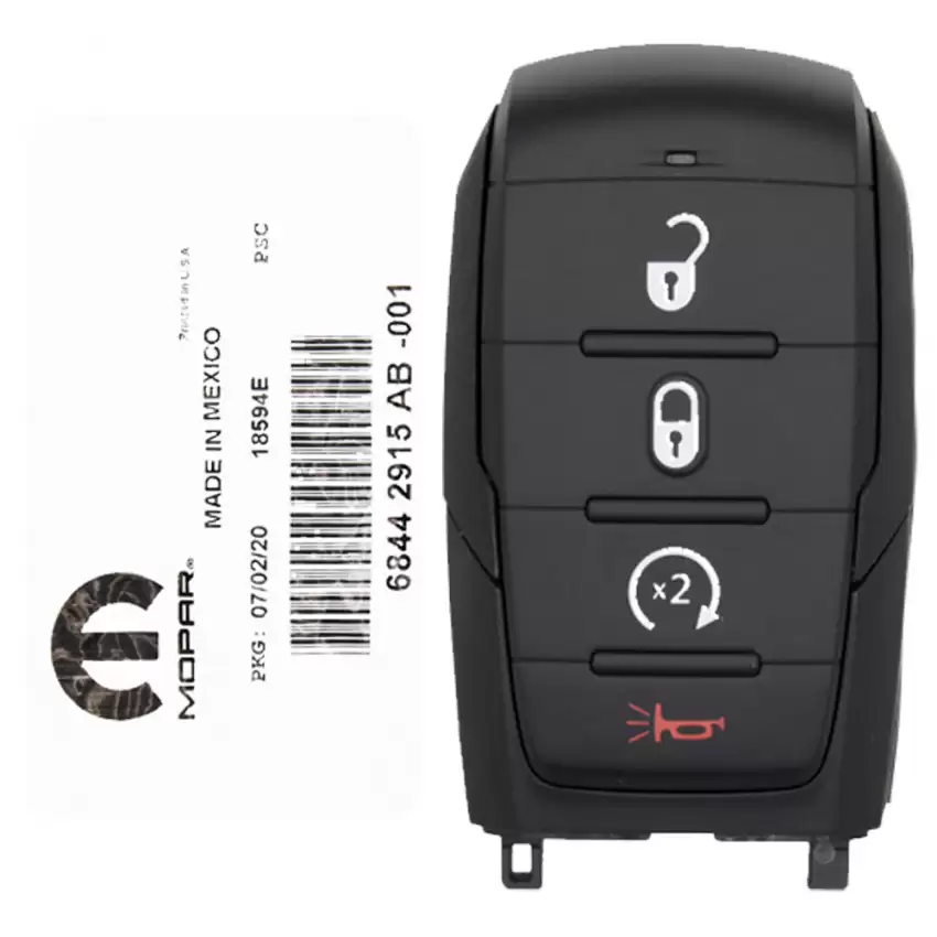 2019-2021 Dodge Ram 1500 Pickup Smart Remote Key 4 Buttons 68575610AA OHT-4882056