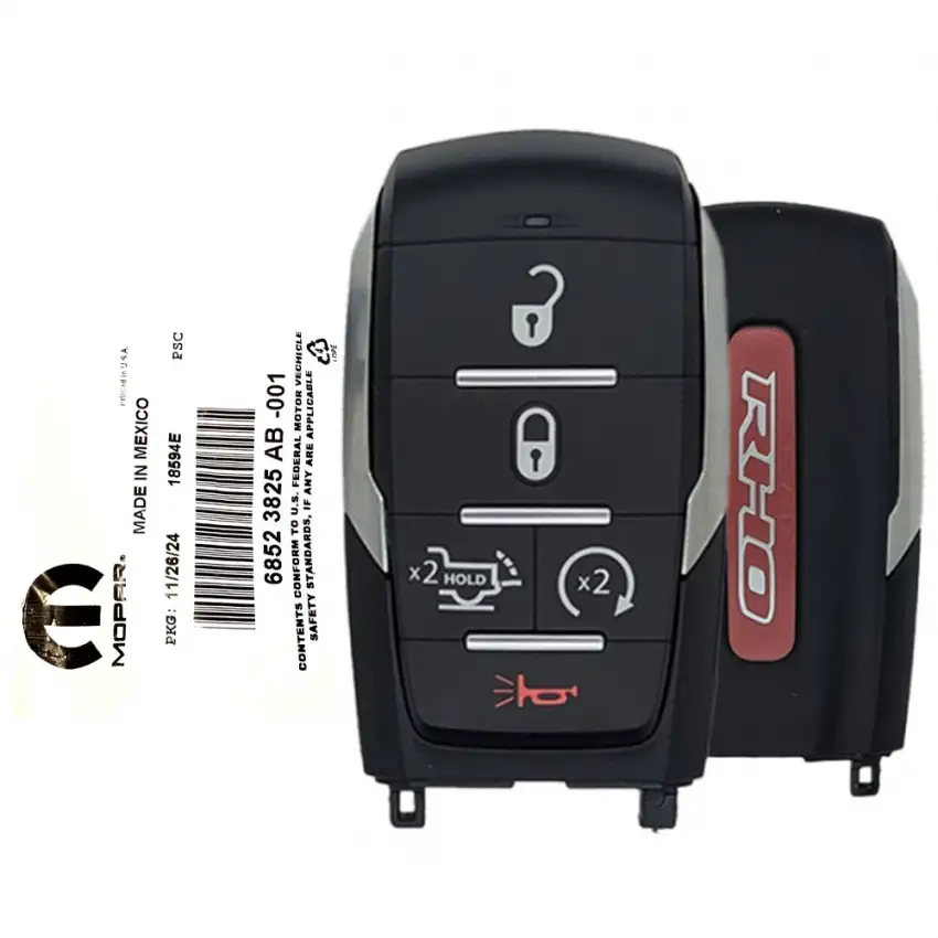 2025 RAM 1500 RHO Smart Remote Key 68523825AB 0HT4882056 5 Button RHO Logo