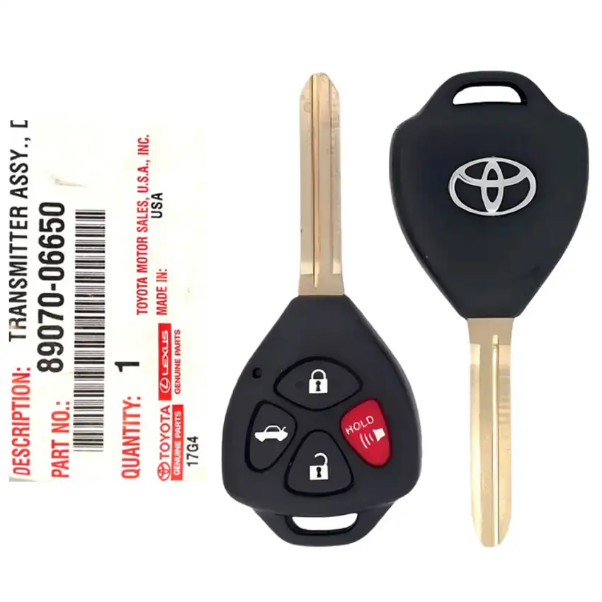 2011 Toyota Camry Remote Head Key 89070-06650 HYQ12BBY G Chip